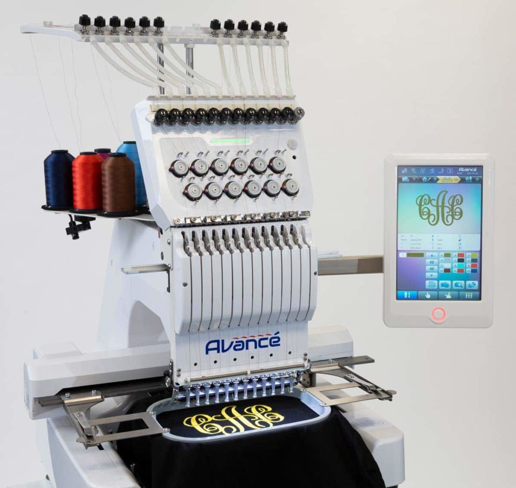 image of one of the best embroidery machines the avance brand