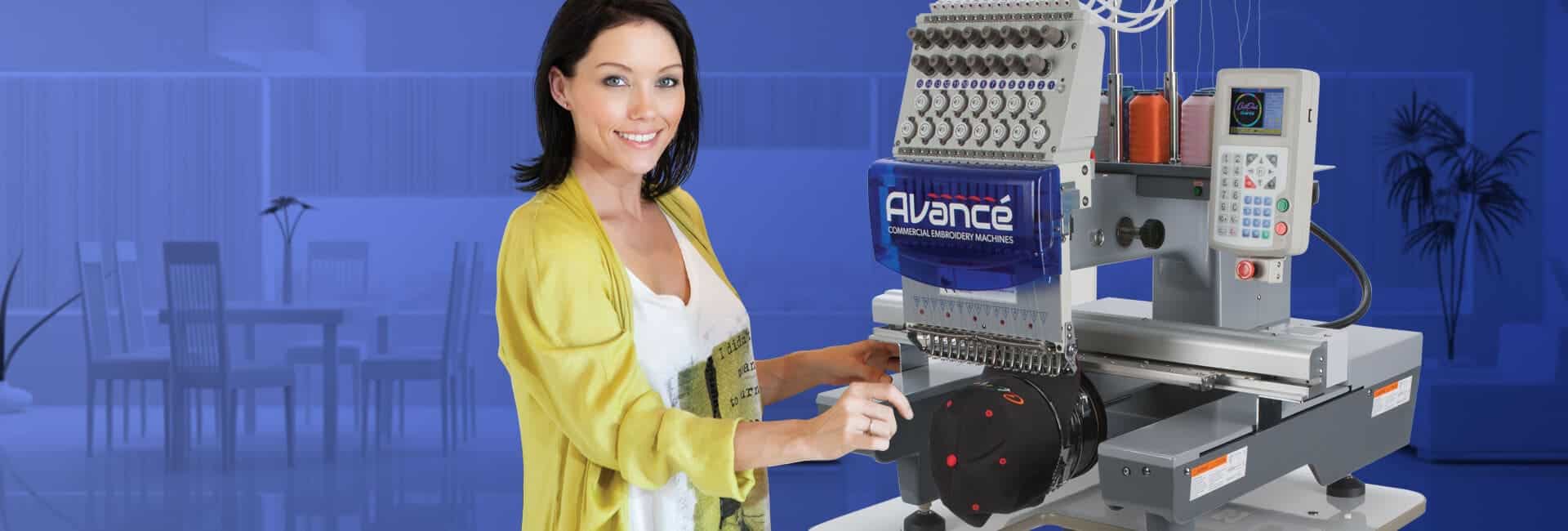 Commercial Embroidery Machine by Avancé Best Single-Head Brand USA